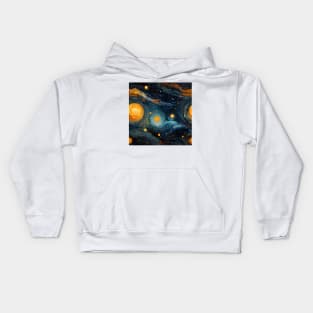 Van Gogh Starry Night Outer Space Pattern 15 Kids Hoodie